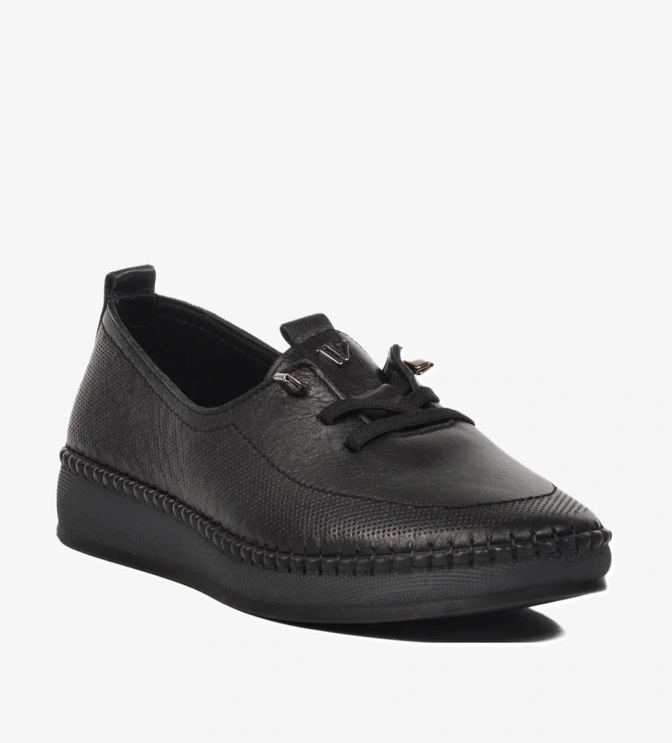 Z083 Z Anatomik Taban Siyah Kadın Günlük Ayakkabı