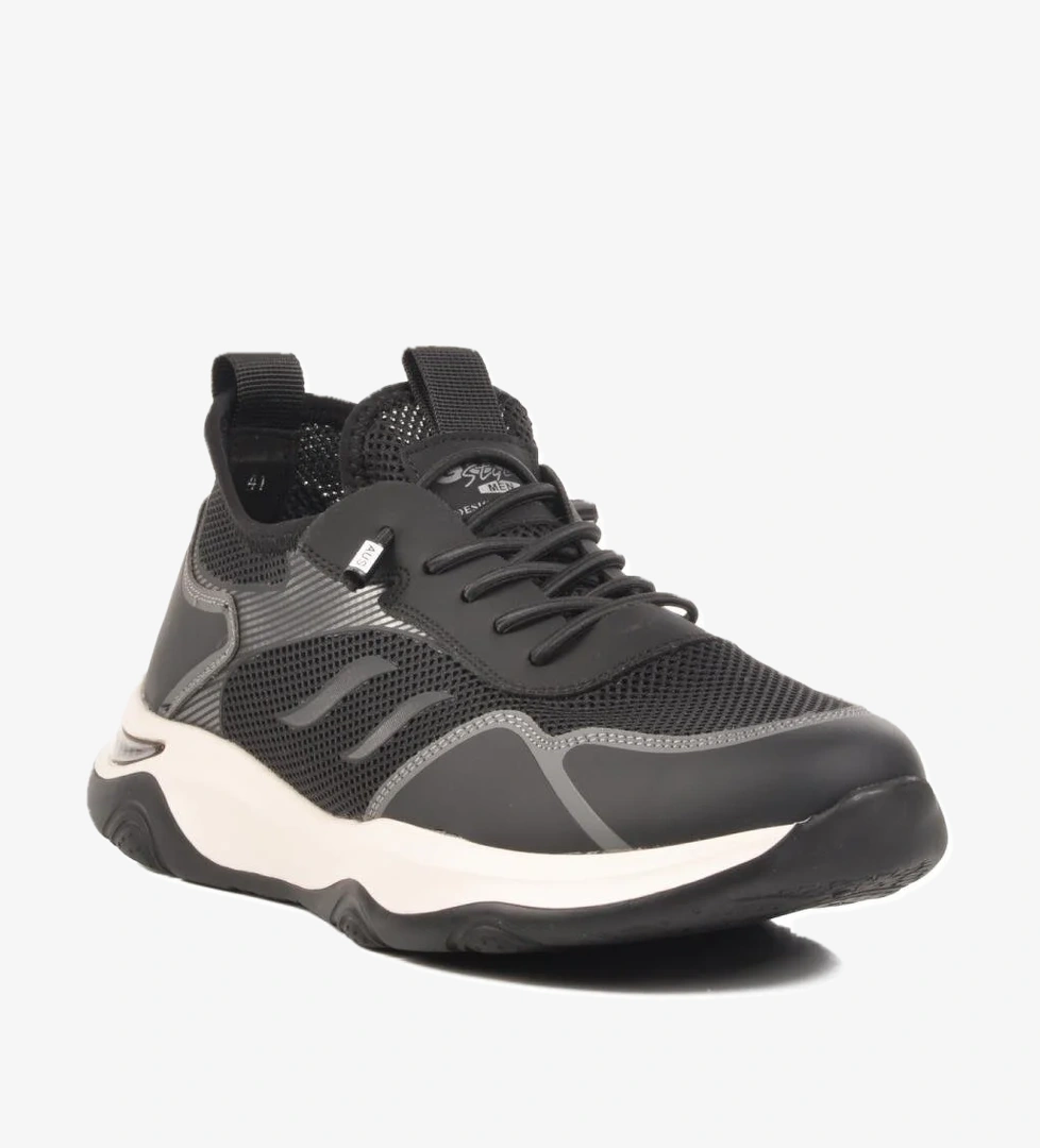 Siyah Tekstil Erkek Spor Ayakkabı 25Y522 M