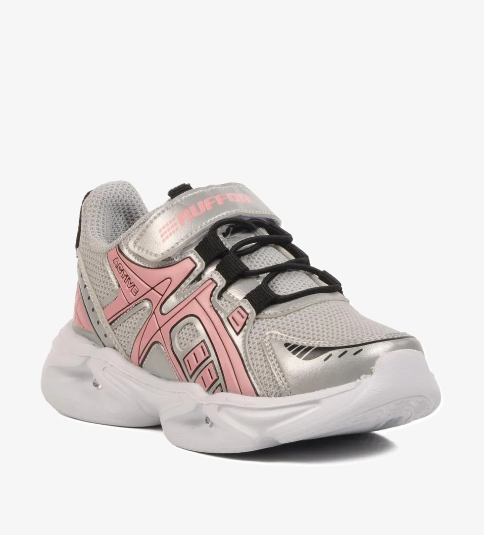 Gümüş-Pembe Çocuk Spor Ayakkabı Ruffon 2351 P
