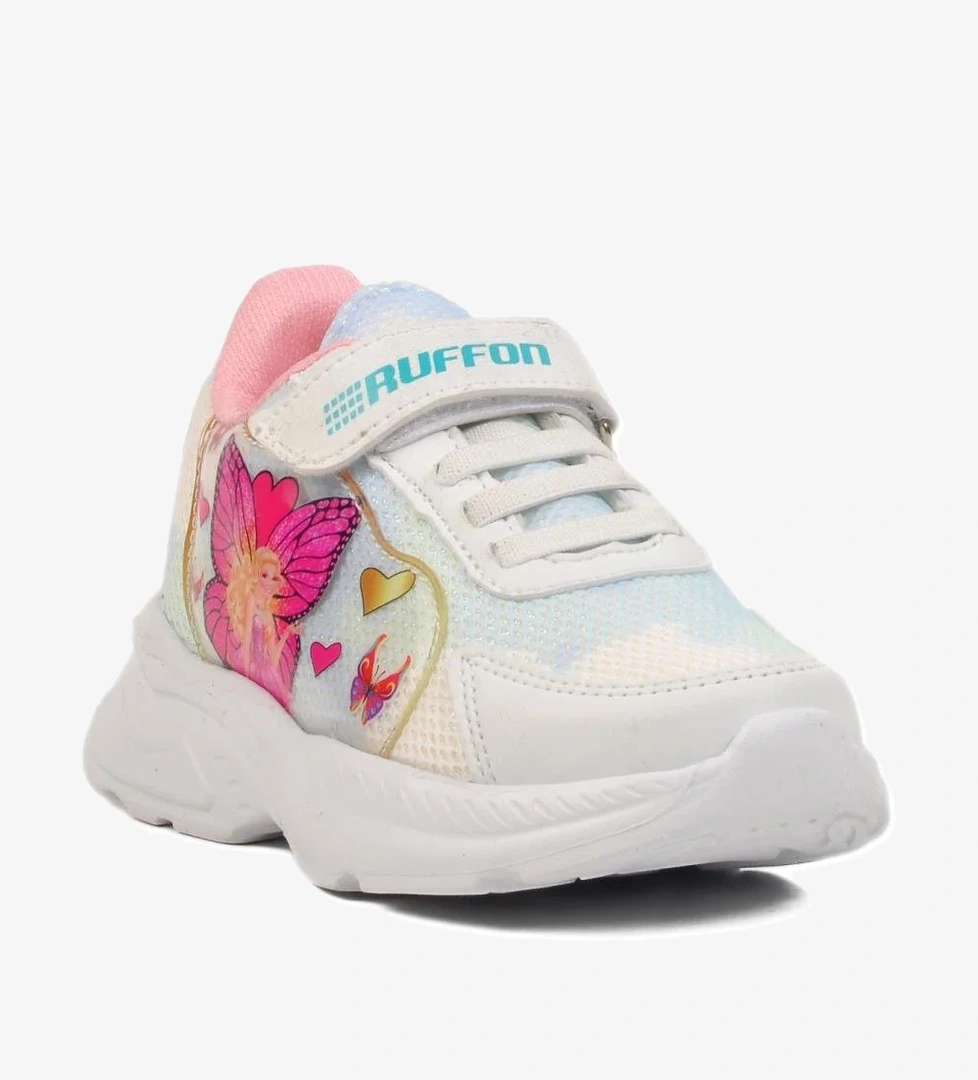 Ruffon 2340 P Beyaz-Bebe Mavisi Hafif Esnek Çocuk Spor Ayakkabı