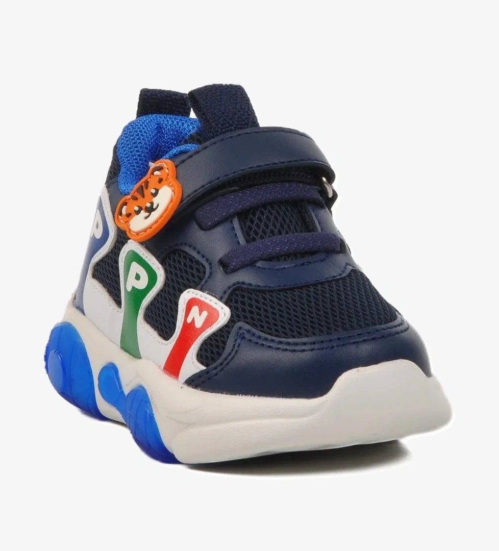 Walkway Lacivert Siyah Cırtlı Fileli Bebek Hafif Erkek Çocuk Ppn Spor Ayakkabı 1914 B model görseli