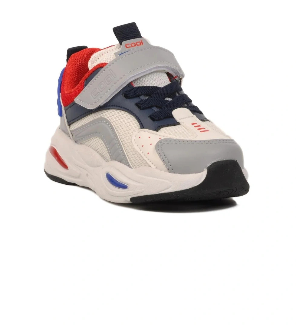 Cool Evo P Beyaz-Lacivert Hafif Esnek Çocuk Spor Ayakkabı