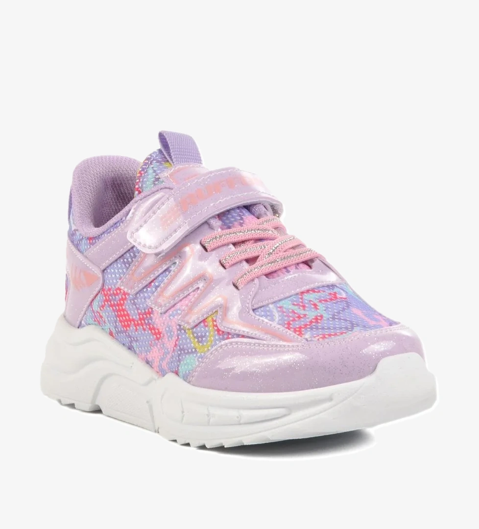 Lila Pembe Cırtlı Fileli Hafif Kız Çocuk Spor Ayakkabı 2320 F - Görsel 1
