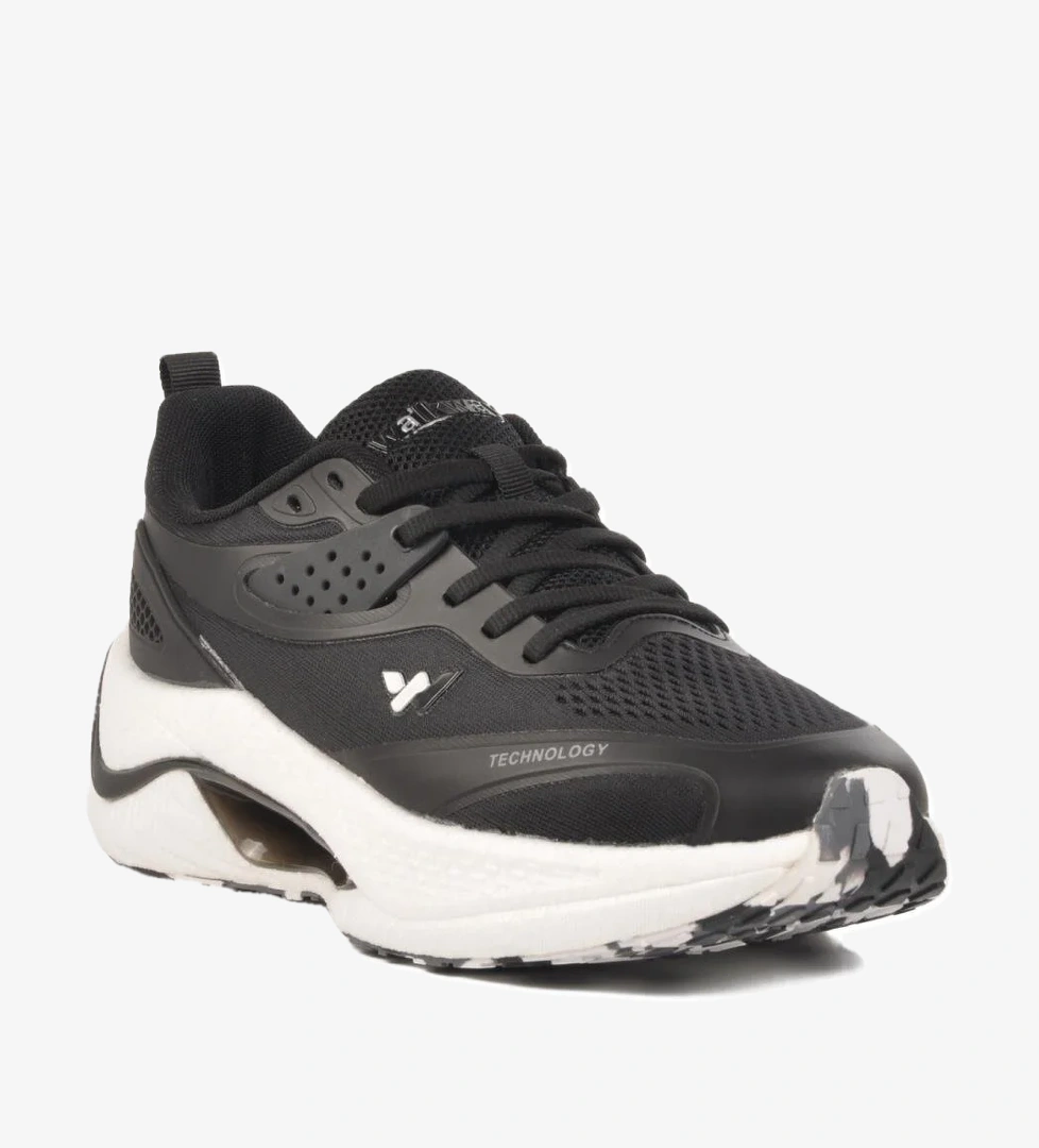 Siyah Fileli Hafif Esnek Memory Foam Erkek Spor Ayakkabı Tirispol M