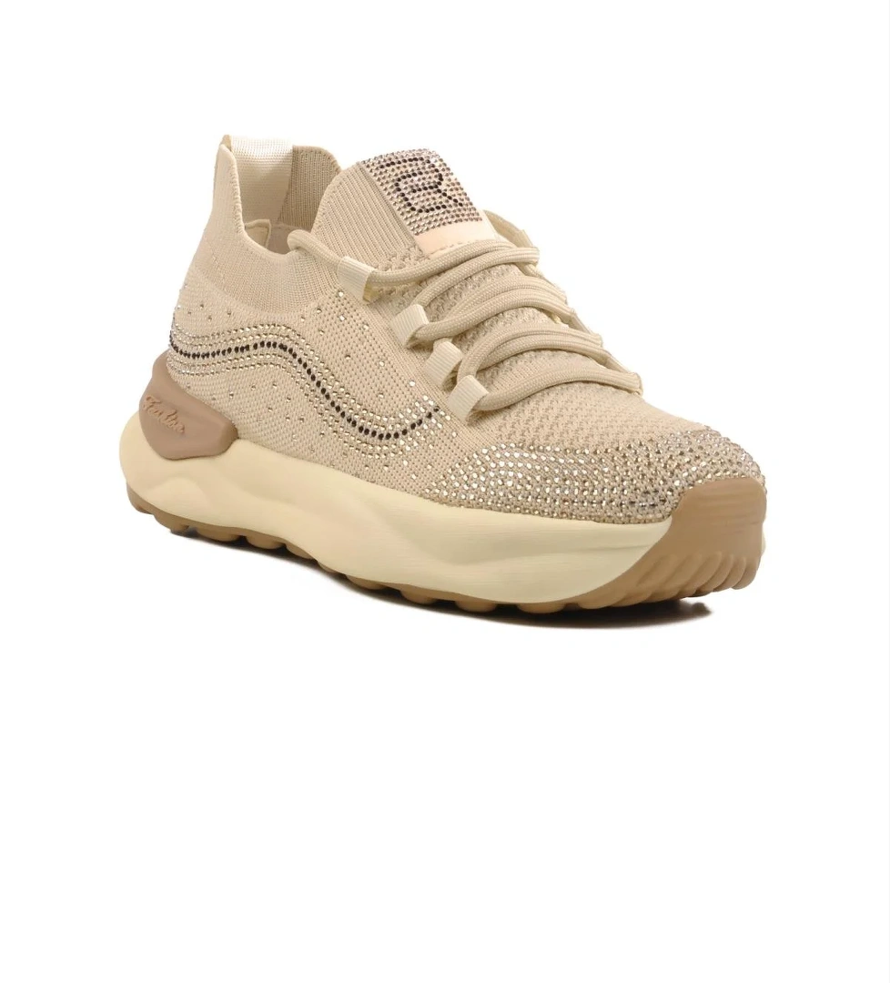 Bej Triko Kadın Sneaker 25Y310-4 Z