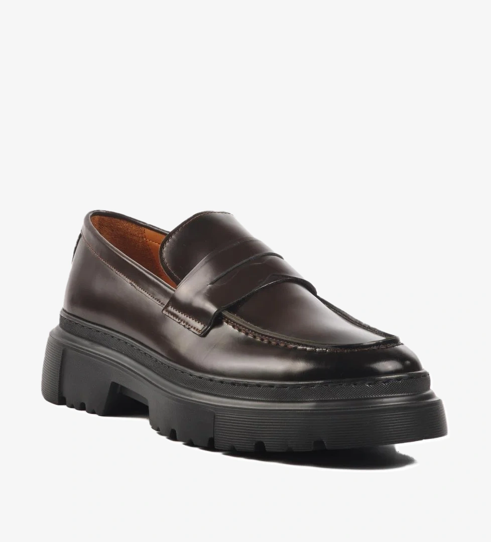 Premium 1308-5 M Kahve Açma Hakiki Deri Erkek Klasik Ayakkabı GENİŞ KALIP