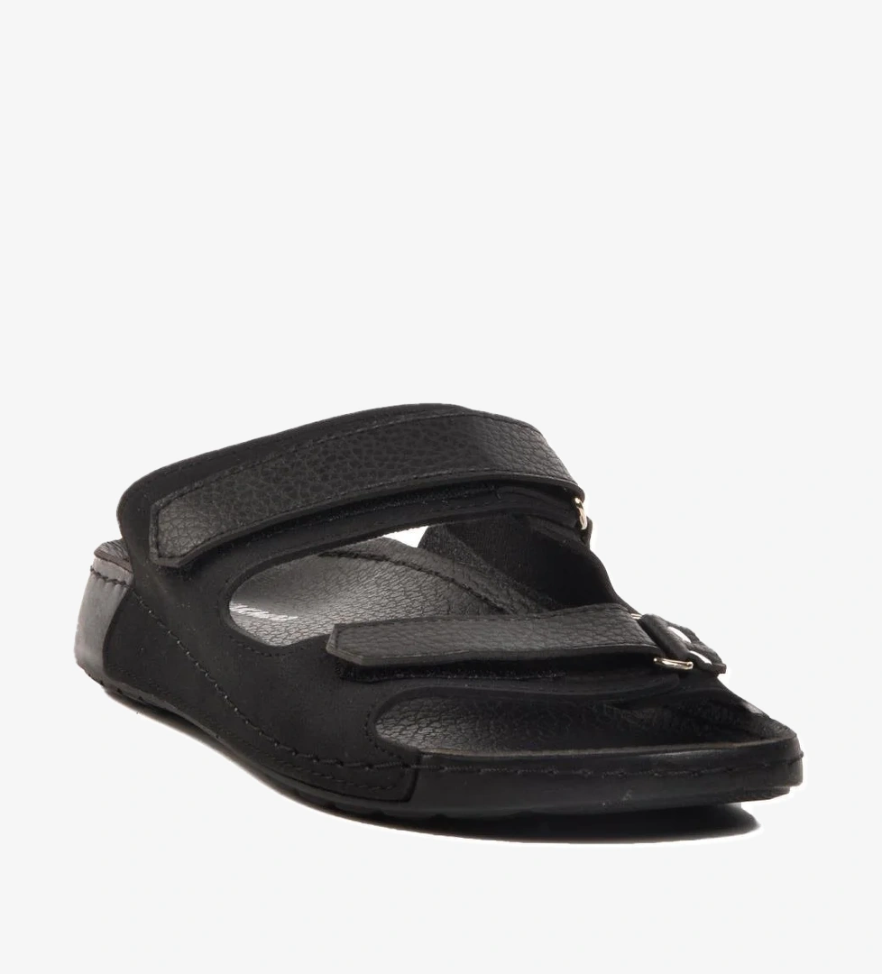 Siyah Çift Bantlı Hafif Erkek Terlik 80-012 M