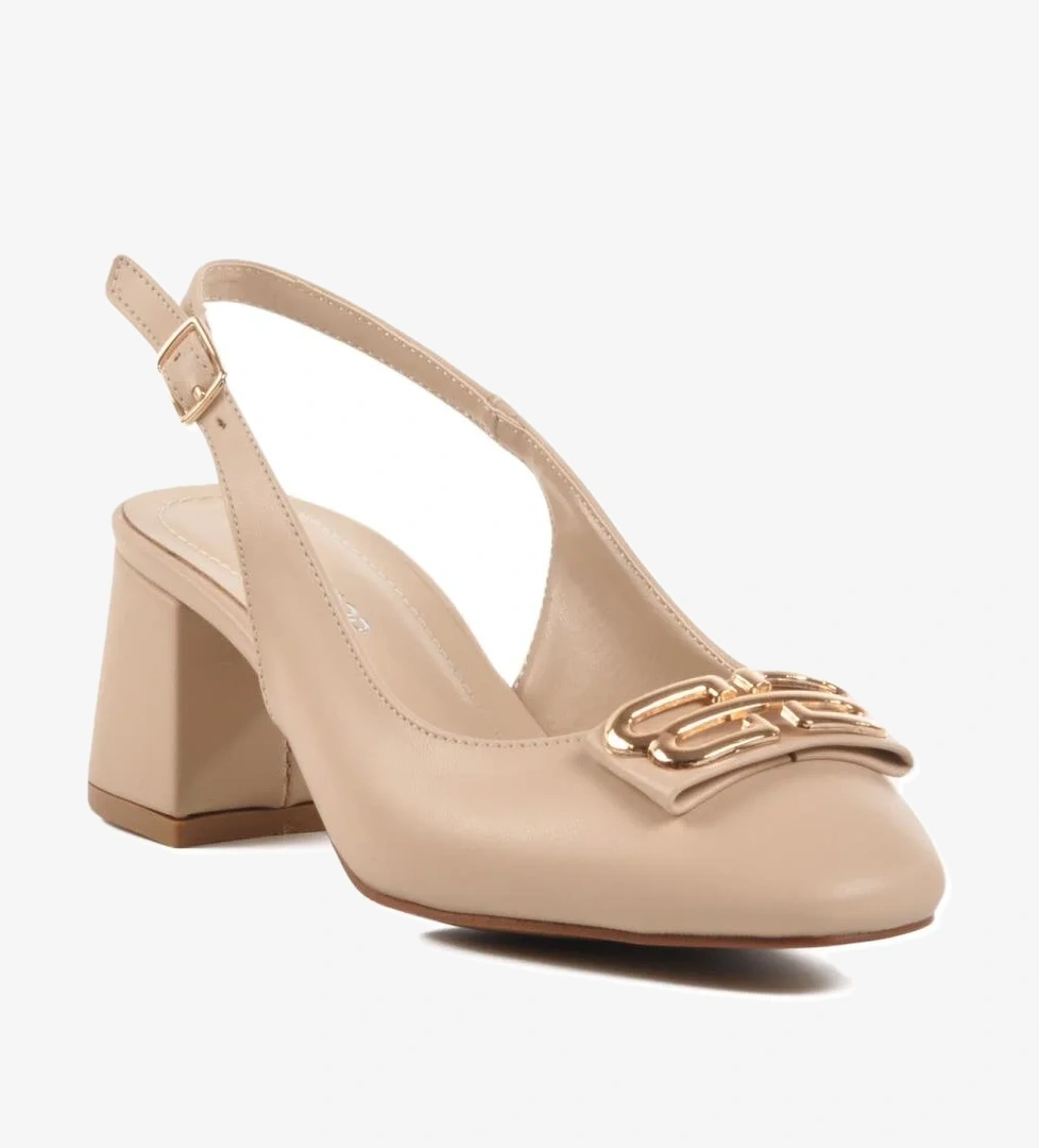 Ayakmod Siyah Bej Kadın Topuklu 312361 Z Ayakkabı model görseli