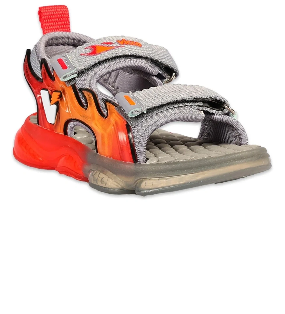 332.P25Y.256 Jack Patik Işıklı Phylon Gri Erkek Çocuk Sandalet - Görsel 1