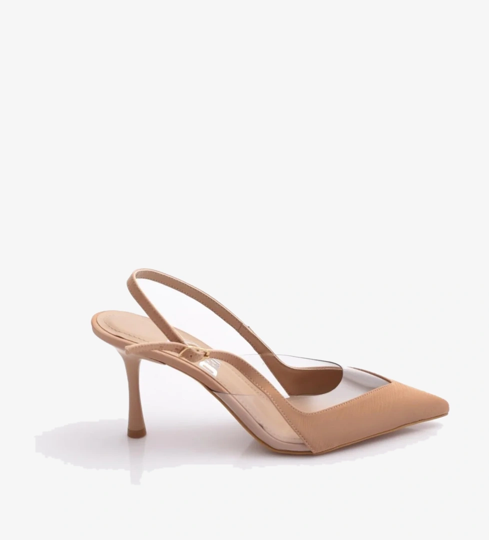 7020 Kadin Arkasi Açik Topuklu Ayakkabi - Görsel 1