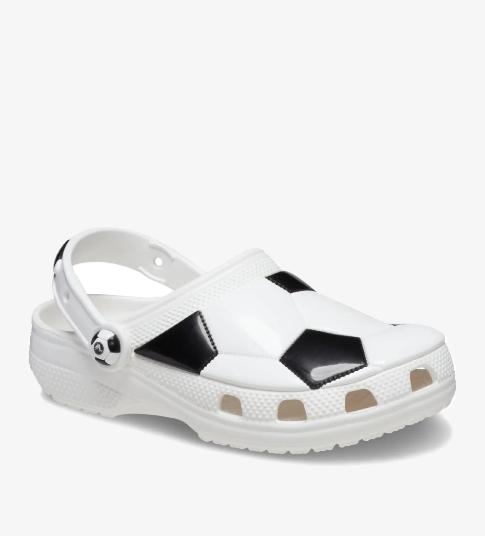Crocs 210023 Classic Soccer Ball Clog T Beyaz-Siyah Çocuk Terlik model görseli