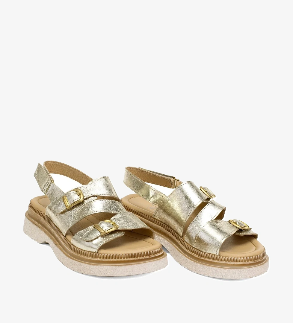 Ayakkabı Fuarı Elit Vesta Kadın Hakiki Deri Düz Sandalet model görseli