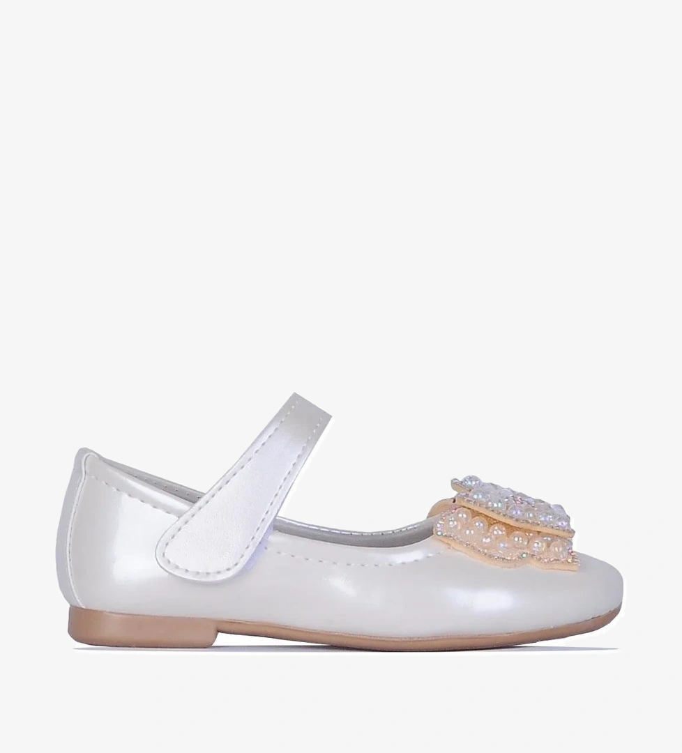 Ayakcenter 76-Herbebe Krem Kız Çocuk Günlük Babet model görseli