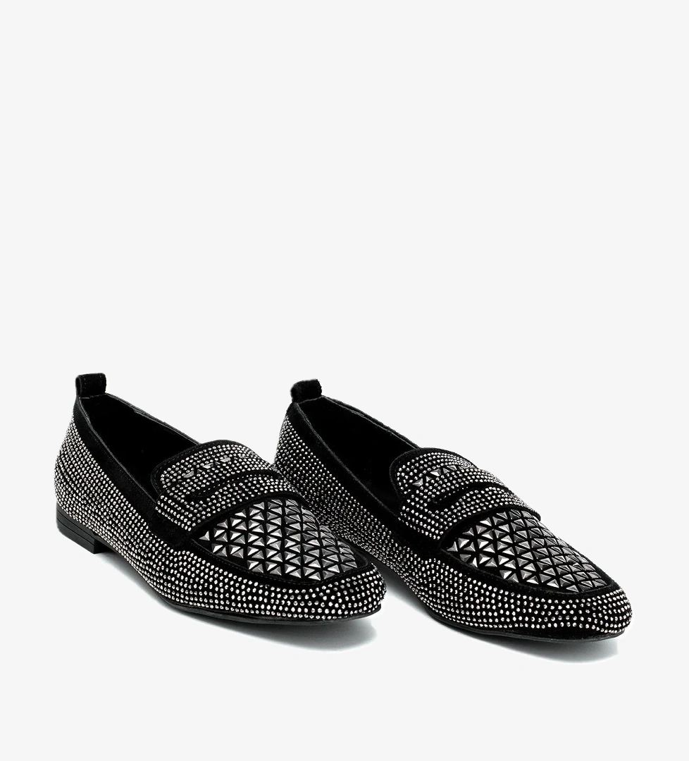 Ayakkabı Fuarı Elit Liora Kadın Hakiki Deri Troklu Babet Siyah Bej model görseli