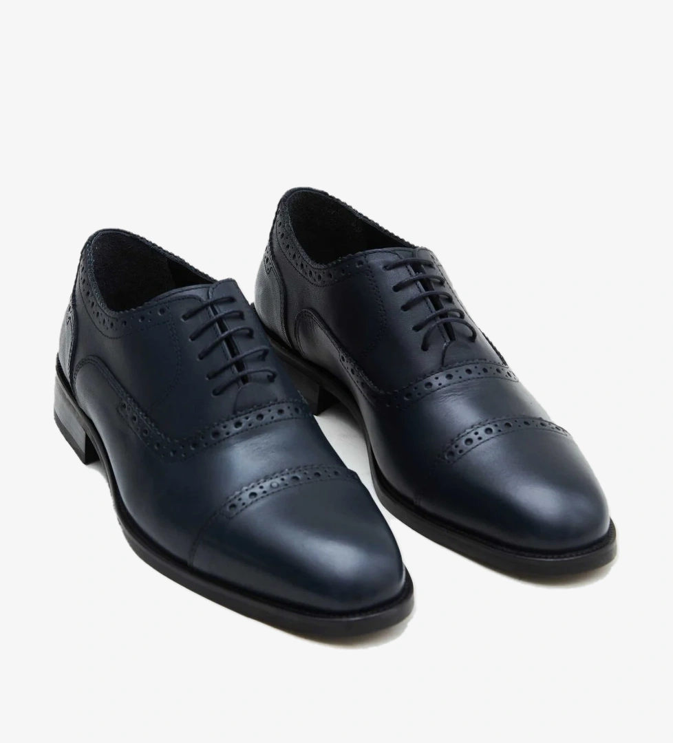 D& 039 S Damat Ds Damat Lacivert Hakiki Deri Ayakkabi model görseli