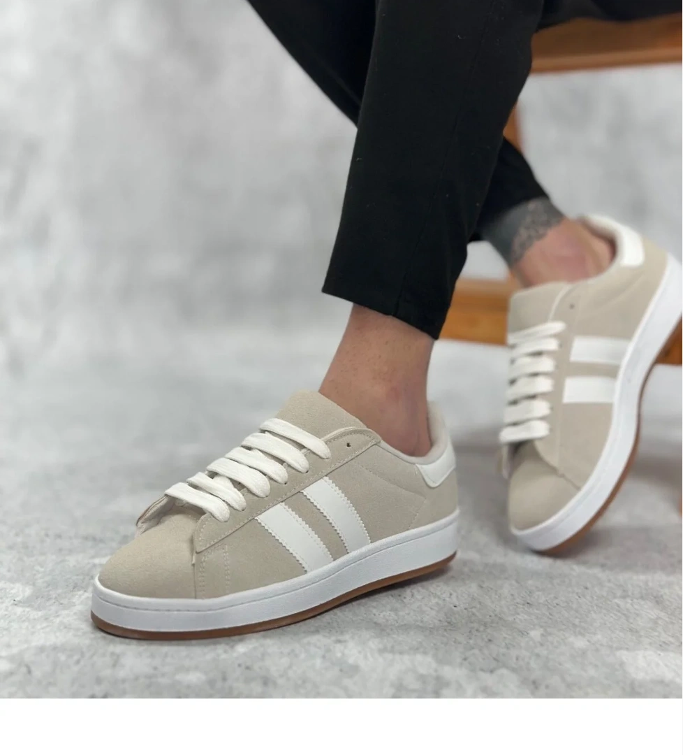 Pabucmarketi Bağcıklı Erkek Günlük Ayakkabı TAŞ GRİ model görseli