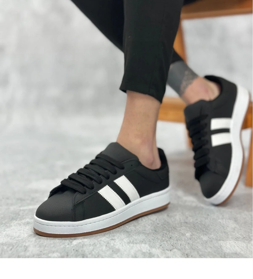 Pabucmarketi Bağcıklı Erkek Günlük Ayakkabı SİYAH model görseli