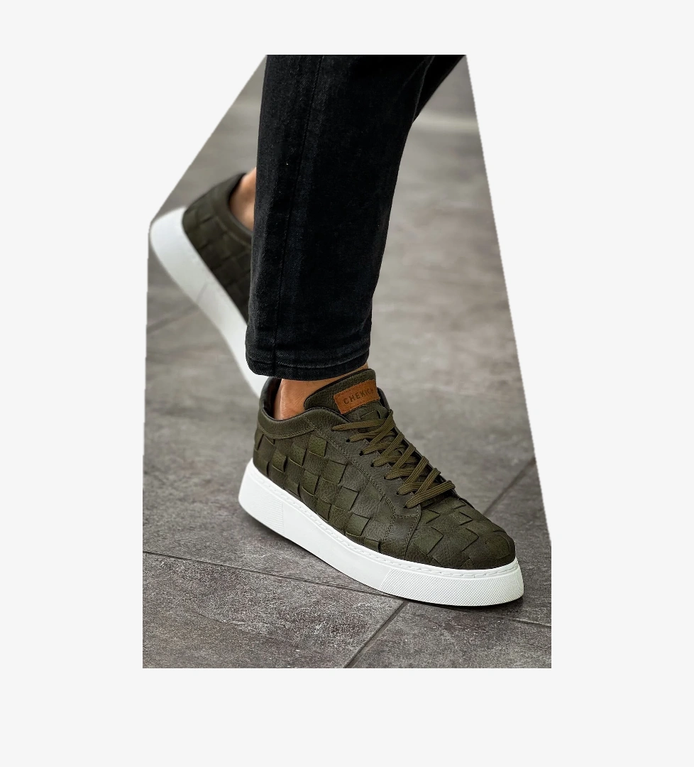 Bağcıklı Erkek Günlük Ayakkabı Haki