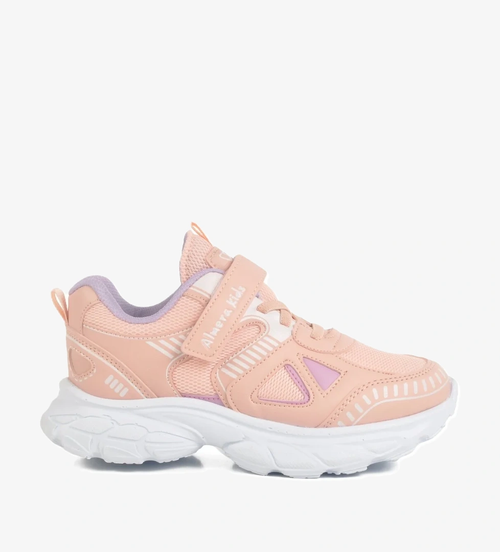 Aspor Pudra Cırtlı Fileli Kız Çocuk Spor Ayakkabı