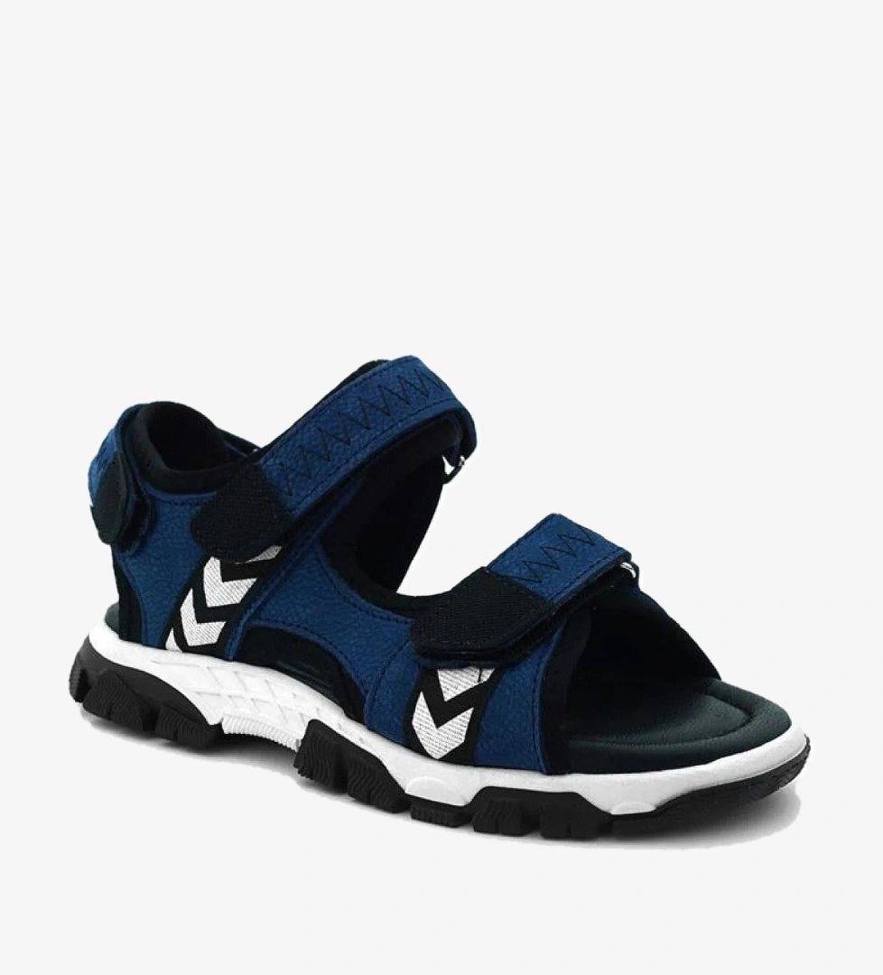 Rakerplus Hakiki Deri Mavi Siyah Cırt Cırtlı Erkek Çocuk Sandalet model görseli