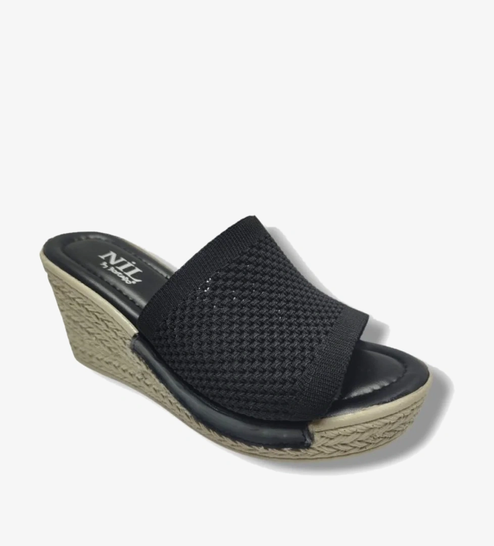 Daye 9905-25 Triko Hasır Taban Dolgu Topuk Kadın Terlik model görseli