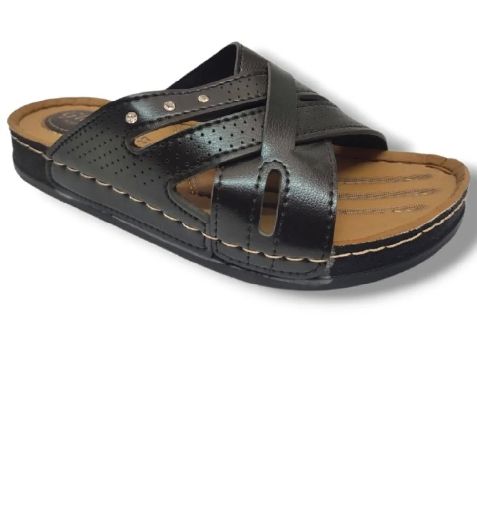 Royal Poli 250-25 Deri Anatomik Çapraz Bant Kadın Terlik model görseli