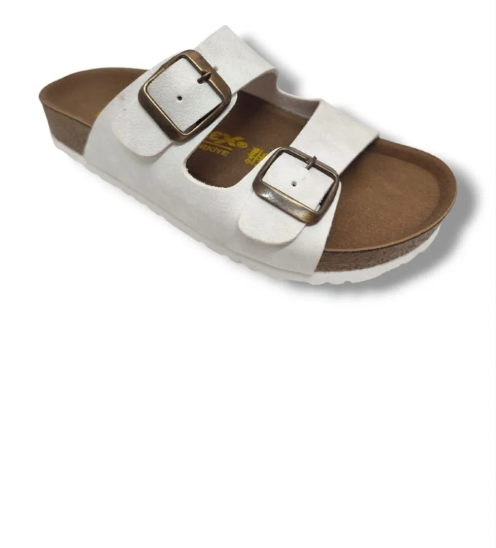 1256-25 Mantar Taban Çift Bant Kadın Terlik