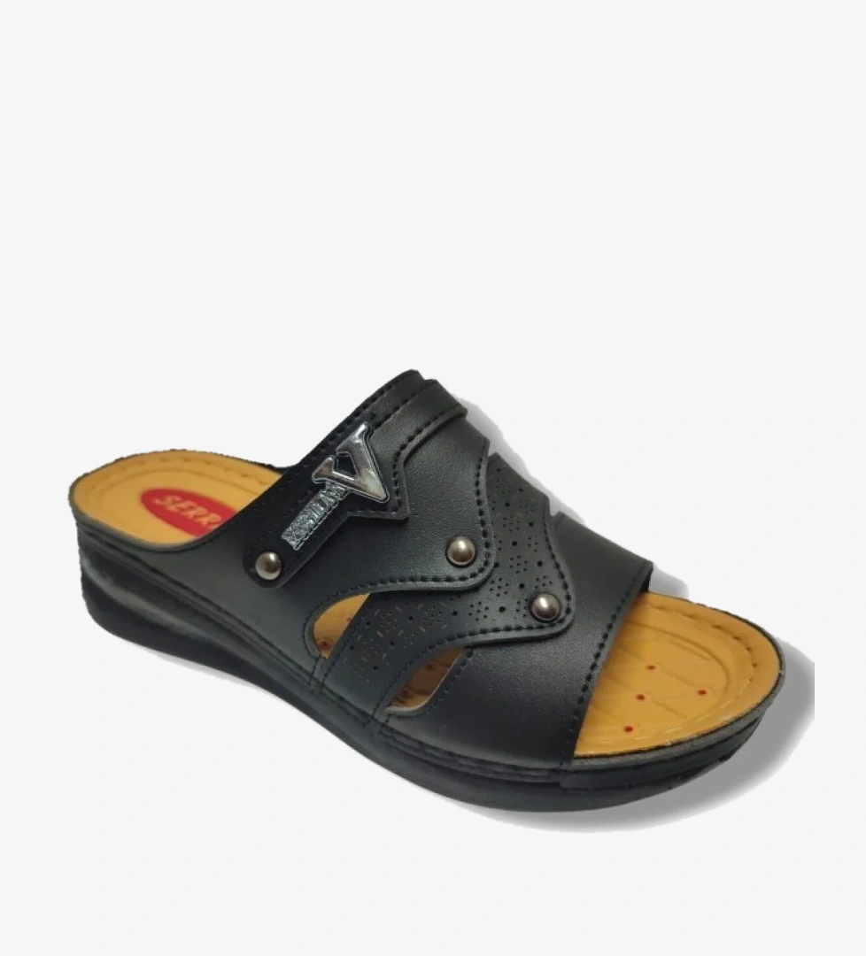 638-25 Anatomik Masaj Taban Fashion V Tokalı Kadın Terlik