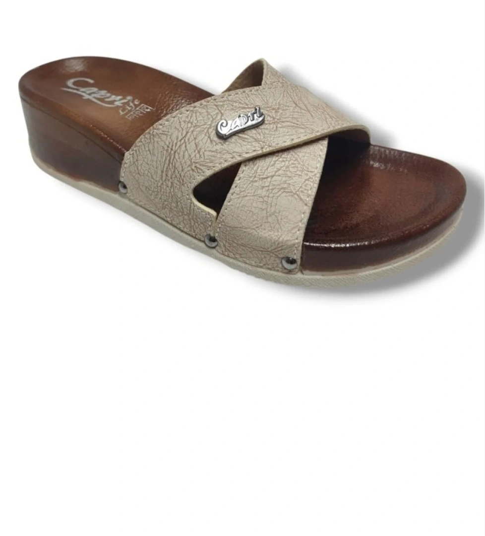 Capri 9002-25 Deri Çapraz Bant Tokalı Kadın Terlik model görseli