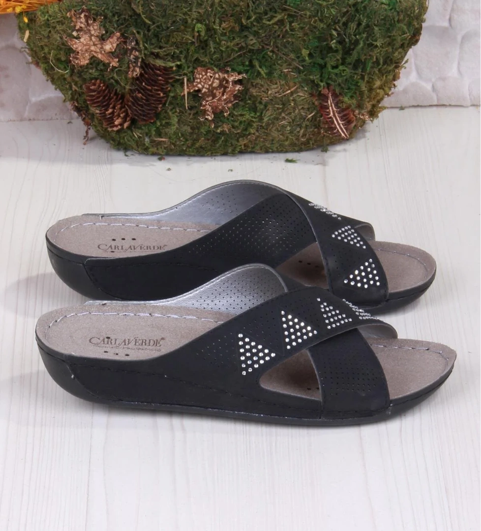 140525 Siyah Rahat Esnek Anatomik Kadın Terlik - Görsel 1