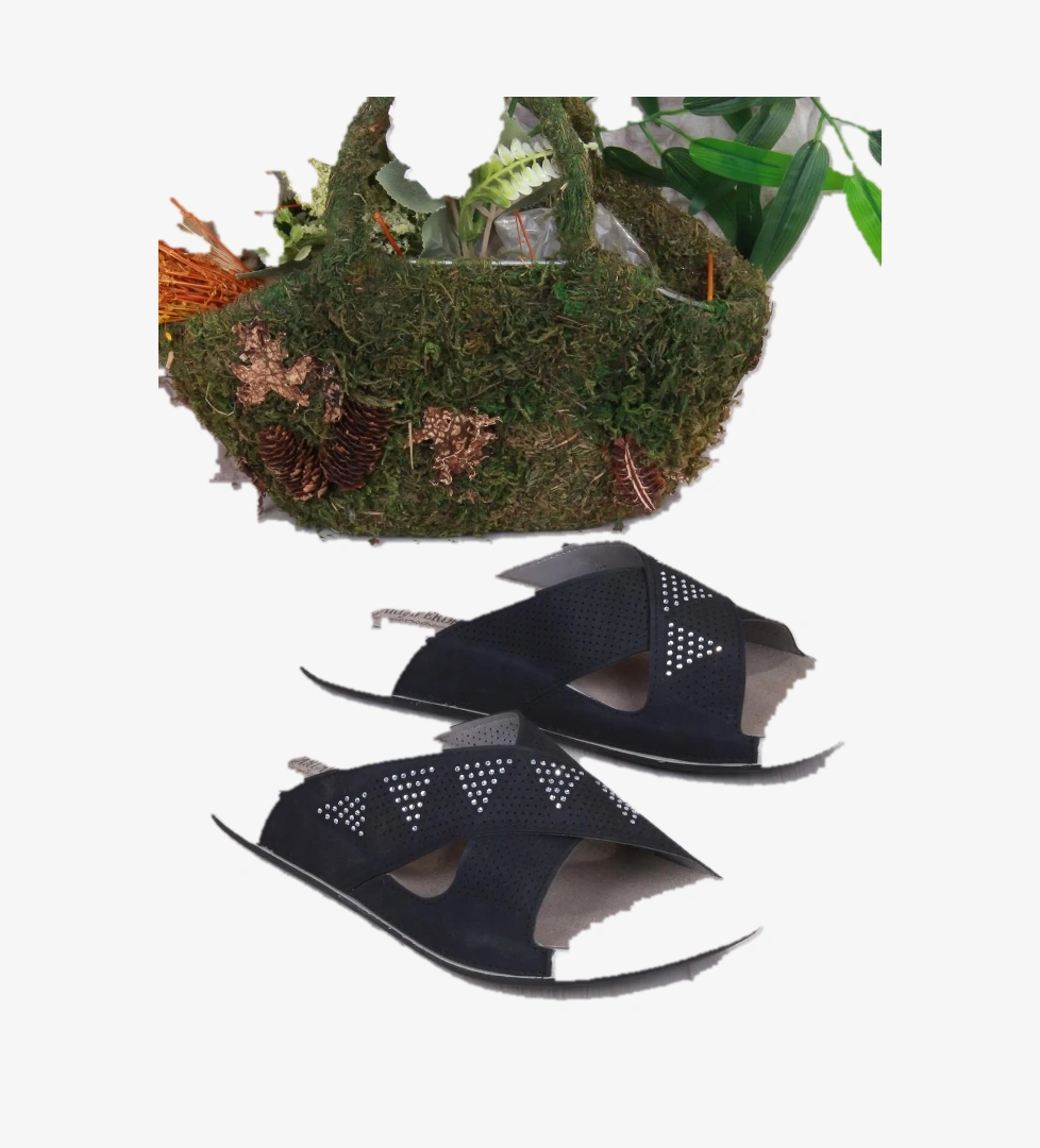 223808 Siyah Rahat Esnek Anatomik Kadın Terlik - Görsel 1