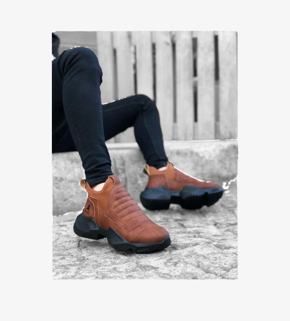 Pabucmarketi Bağcıksız Erkek Spor Bot TABA (SİYAH TABAN) model görseli