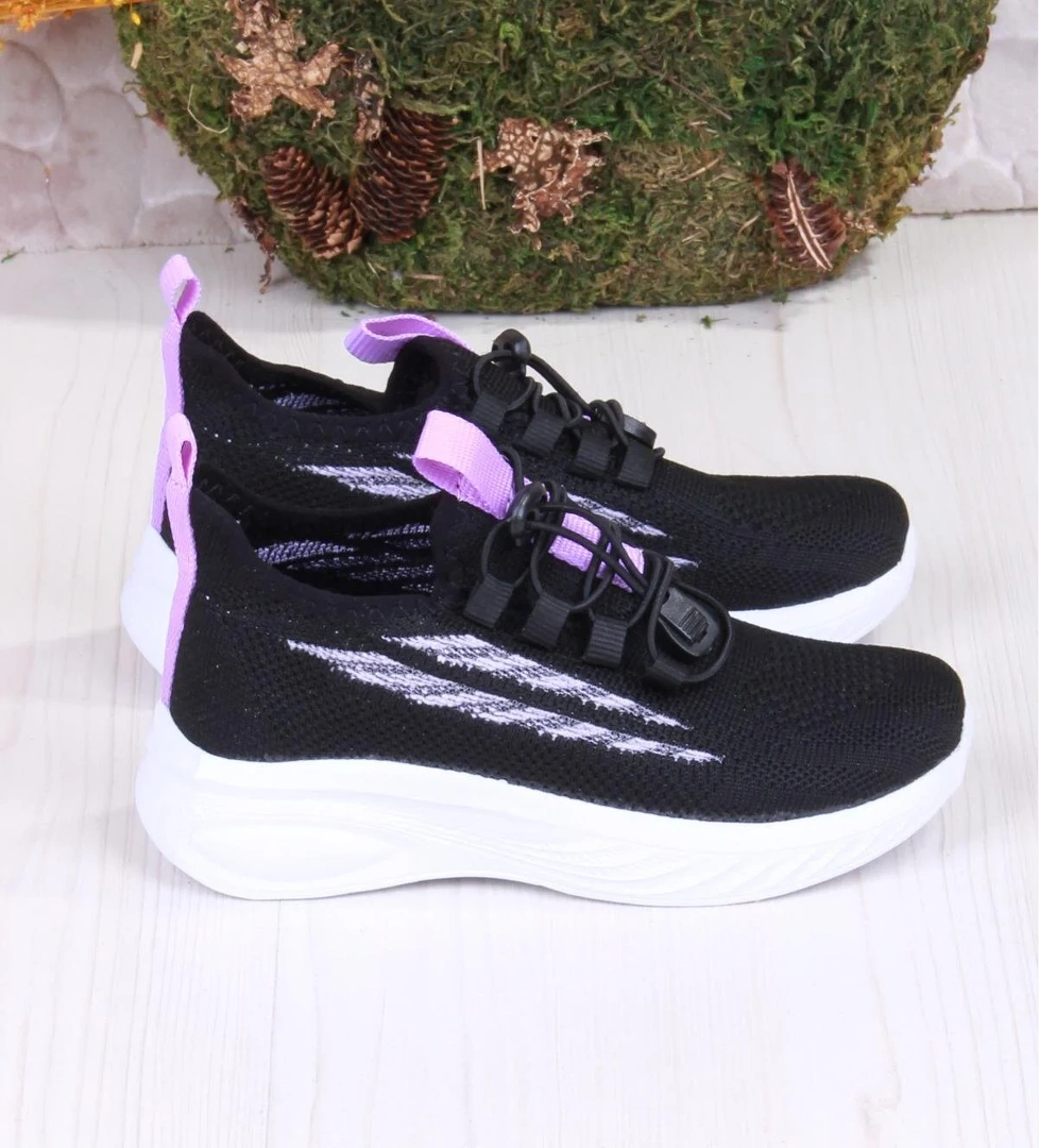 507051 Gossi Rahat Esnek Hafif Bağçıksız Tekstil Delikli Kız Çocuk Ayakkabı - Görsel 1