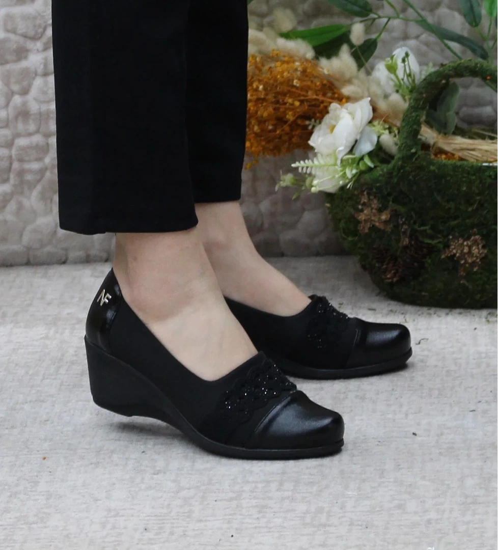 Fort Nfx 42015 Siyah Hafif Rahat Dolgu Taban Şık Kadın Günlük Ayakkabı model görseli