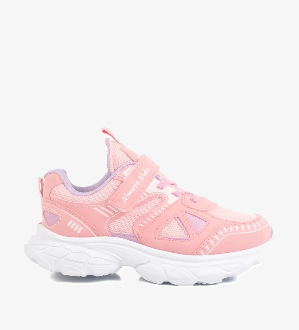Pembe Cırtlı Fileli Kız Çocuk Spor Ayakkabı 1500 F