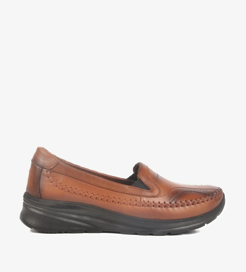 Taba Hakiki Deri Kadın Casual Ayakkabı 0023 Z