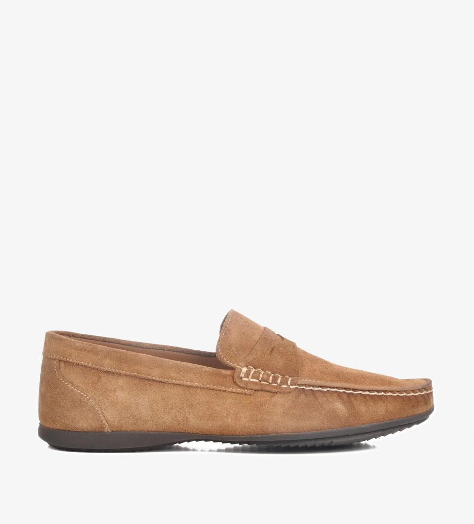 Kahve Süet Hakiki Deri Erkek Casual Ayakkabı Kazar M