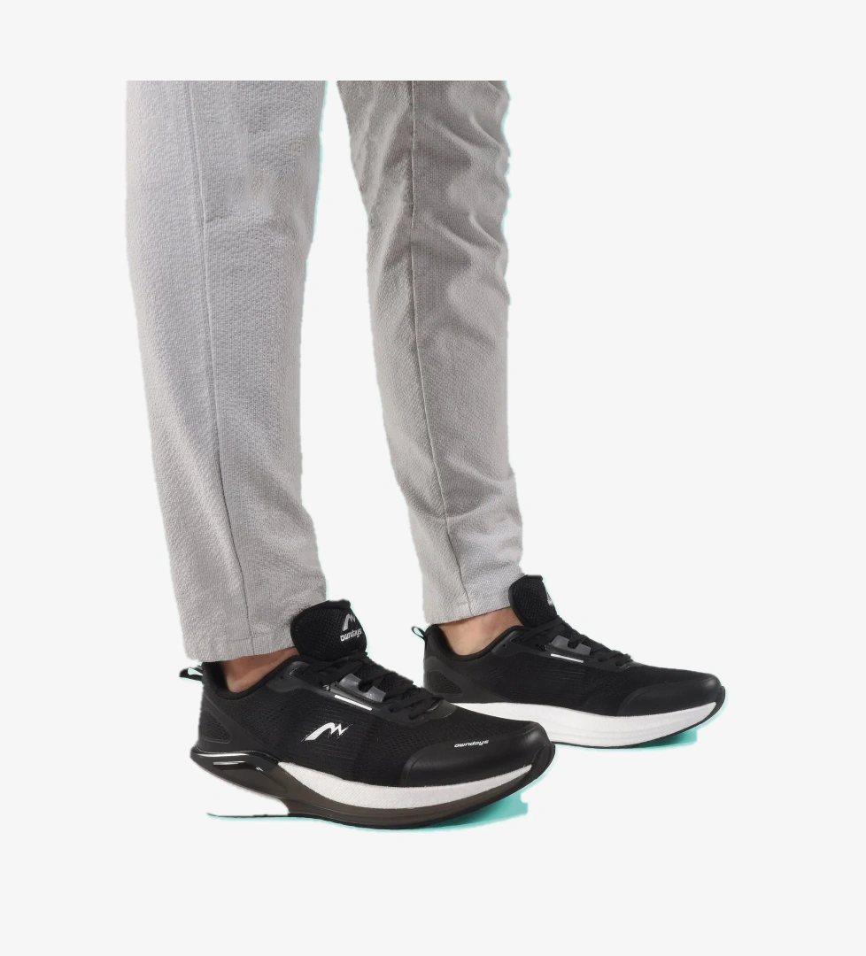 Siyah Fileli Hafif Memory Foam Erkek Spor Ayakkabı M-5247 M