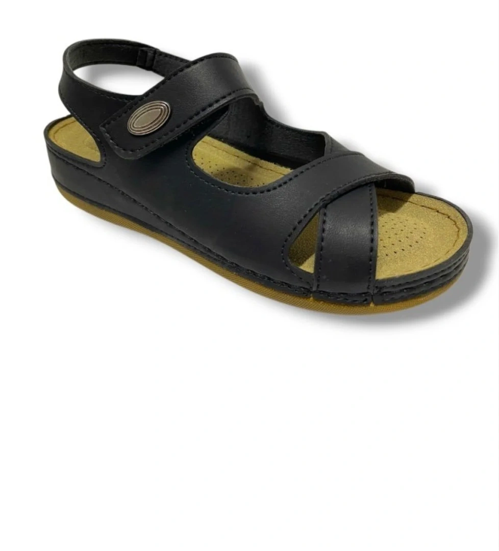 5955-25 Deri Anatomik Çapraz Bant Kadın Sandalet