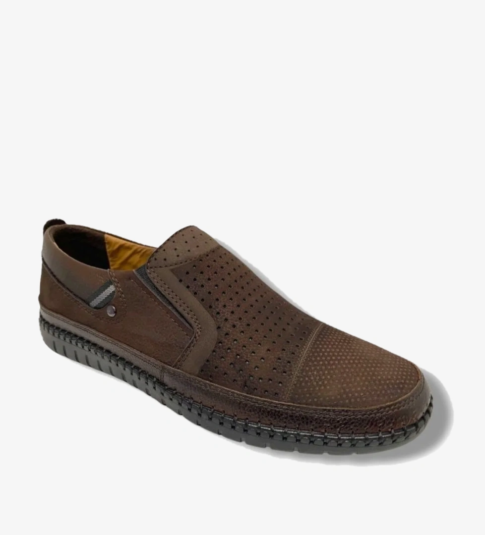 625-25 Hakiki Nubuk Deri Lastikli Anatomik Erkek Ayakkabı