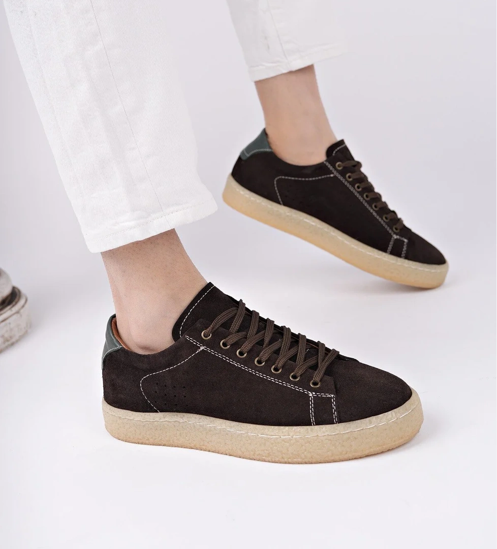 MİDWAY Bağcıklı Hakiki Deri Erkek Günlük Sneaker Spor Ayakkabı