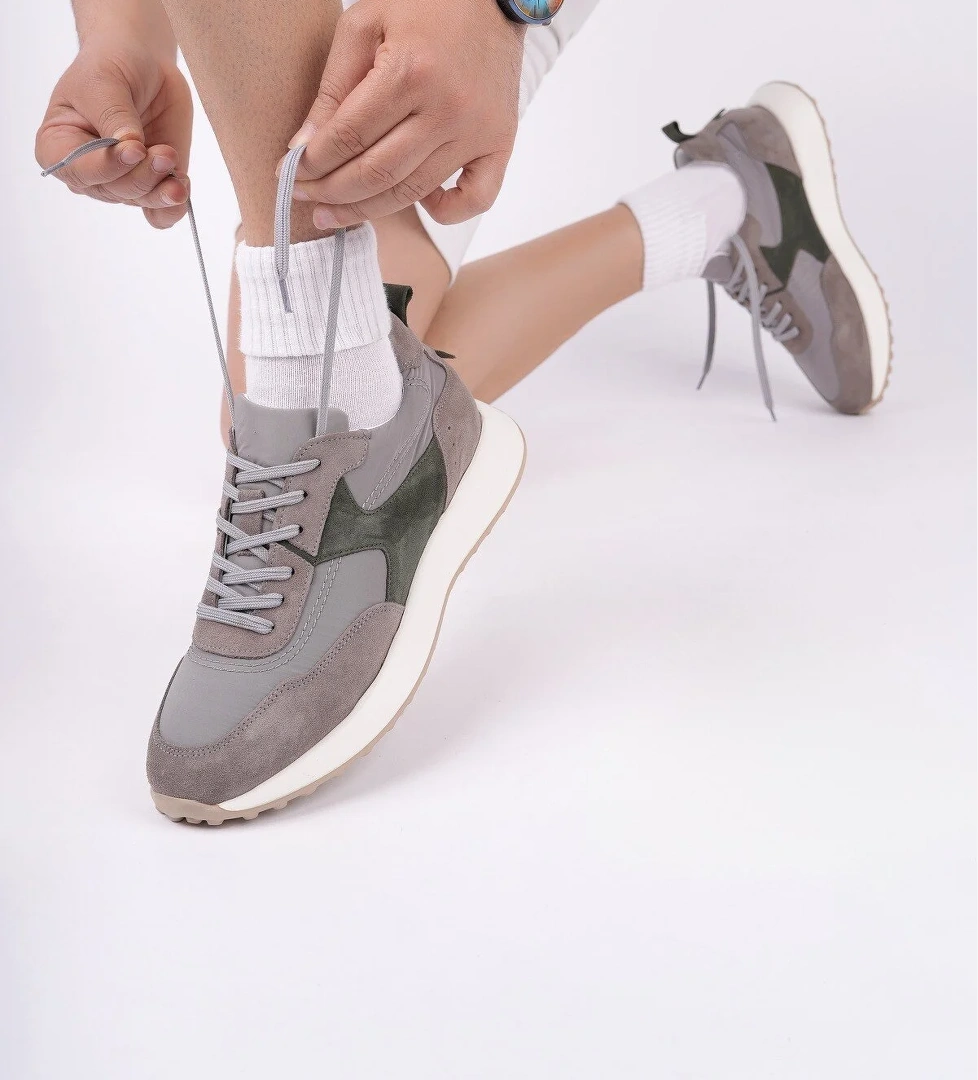 SVENSON Kalın Taban Bağcıklı Hakiki Deri Erkek Günlük Sneaker Spor Ayakkabı