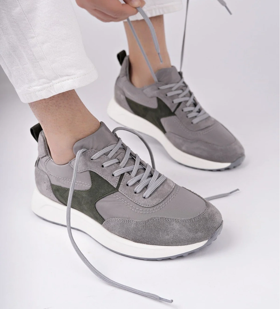 SVENSON Kalın Taban Bağcıklı Hakiki Deri Erkek Günlük Sneaker Spor Ayakkabı