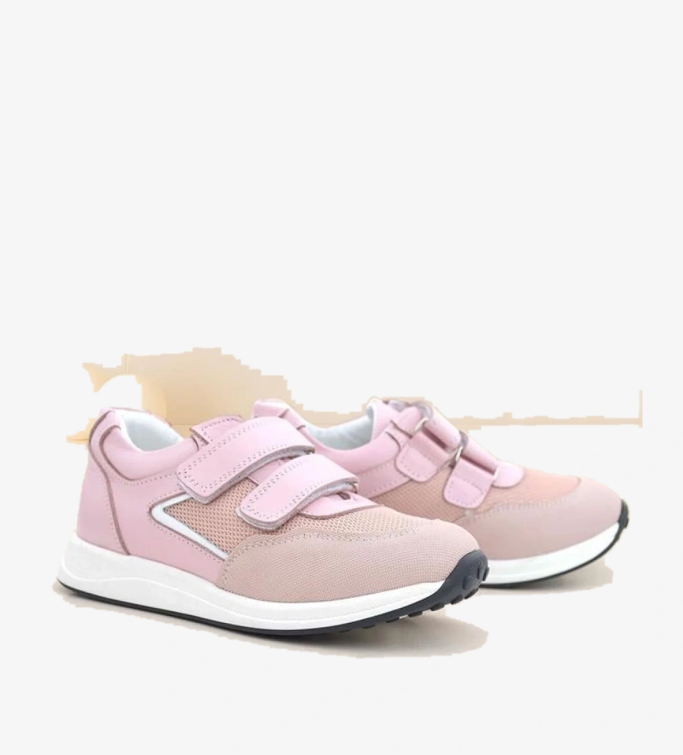 Rakerplus Hakiki Deri Pembe Cırt Cırtlı Kız Çocuk Günlük Spor Ayakkabı model görseli