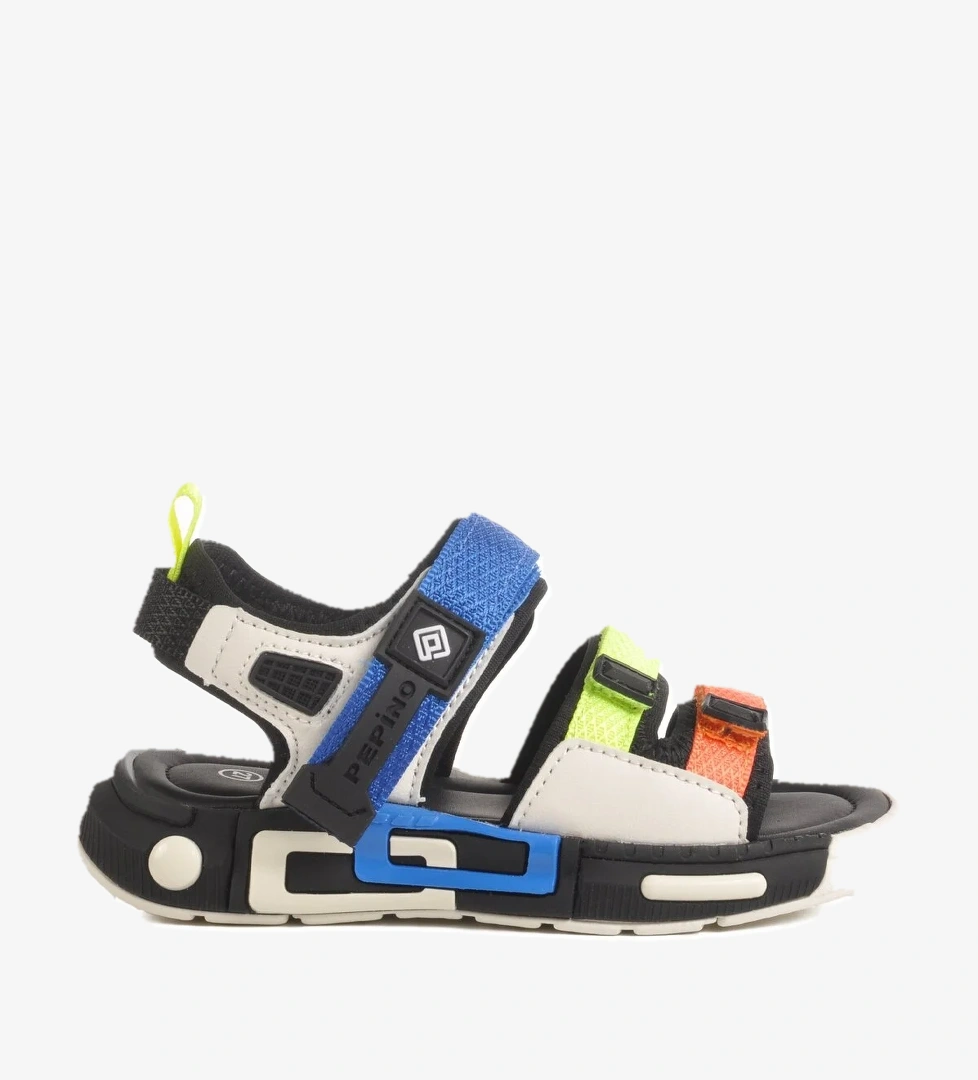 Siyah Cırtlı Hafif Anatomik Erkek Çocuk Sandalet 1947 P