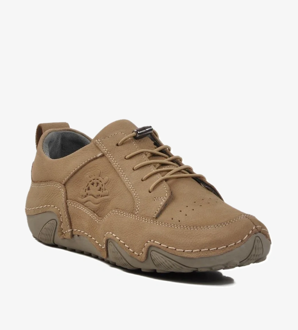 125-S Z Vizon Nubuk Hakiki Deri Kadın Günlük Ayakkabı