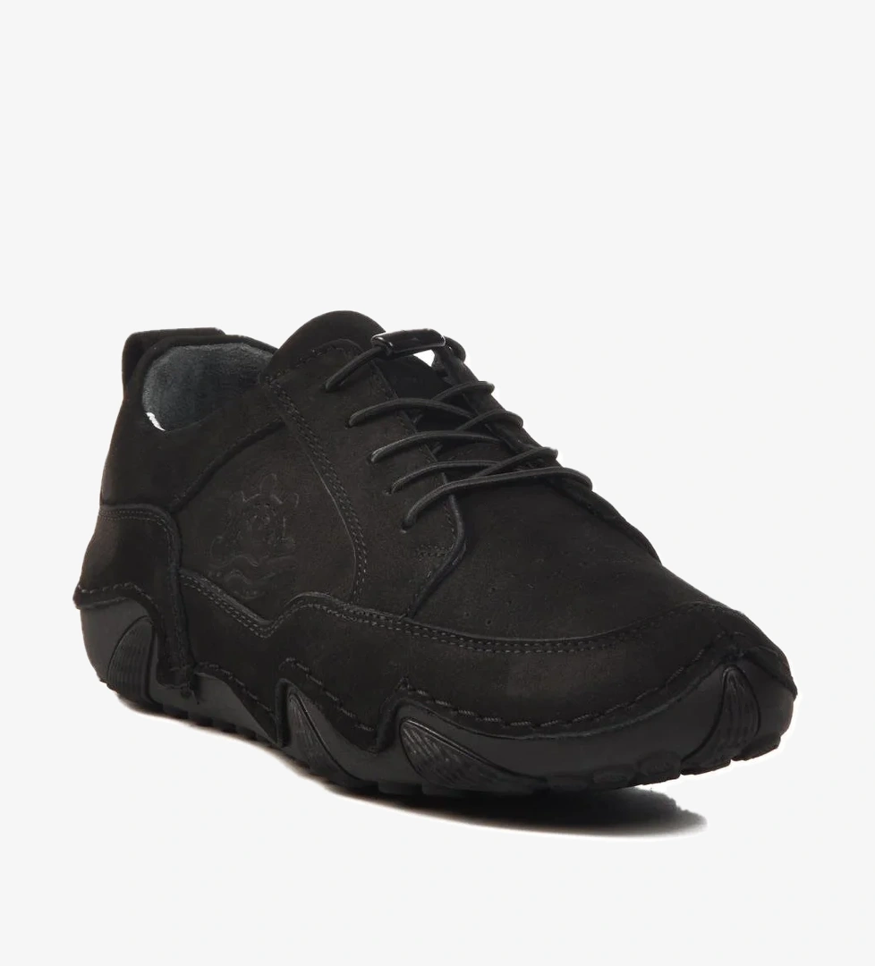 125-S Z Siyah Nubuk Hakiki Deri Kadın Günlük Ayakkabı