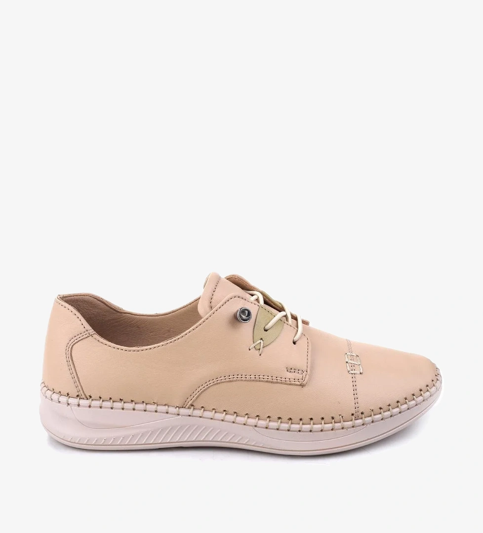 9523-1 Kadın Günlük Hakiki Deri Ortopedik Ayakkabı - Görsel 1