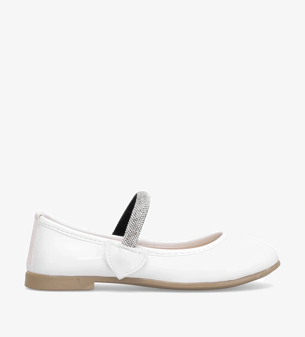 Elit HY-F-10005-25Y Filet Kız Çocuk Babet Beyaz