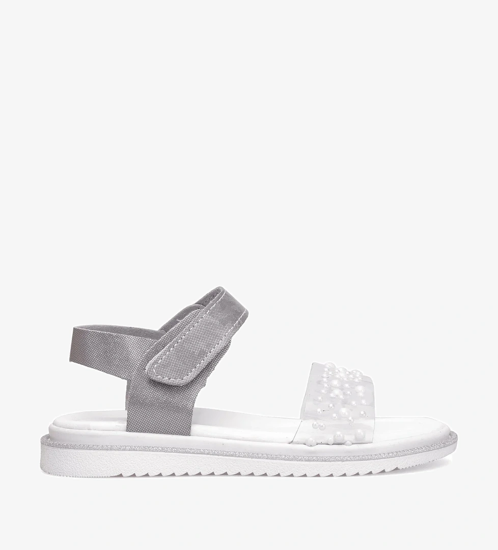 Elit ŞA-P-036-25Y Patik Kız Çocuk Düz Sandalet Gümüş